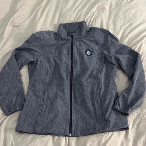 Greg Norman Womens Blue Zip Front Windbreaker Jacket Size Large